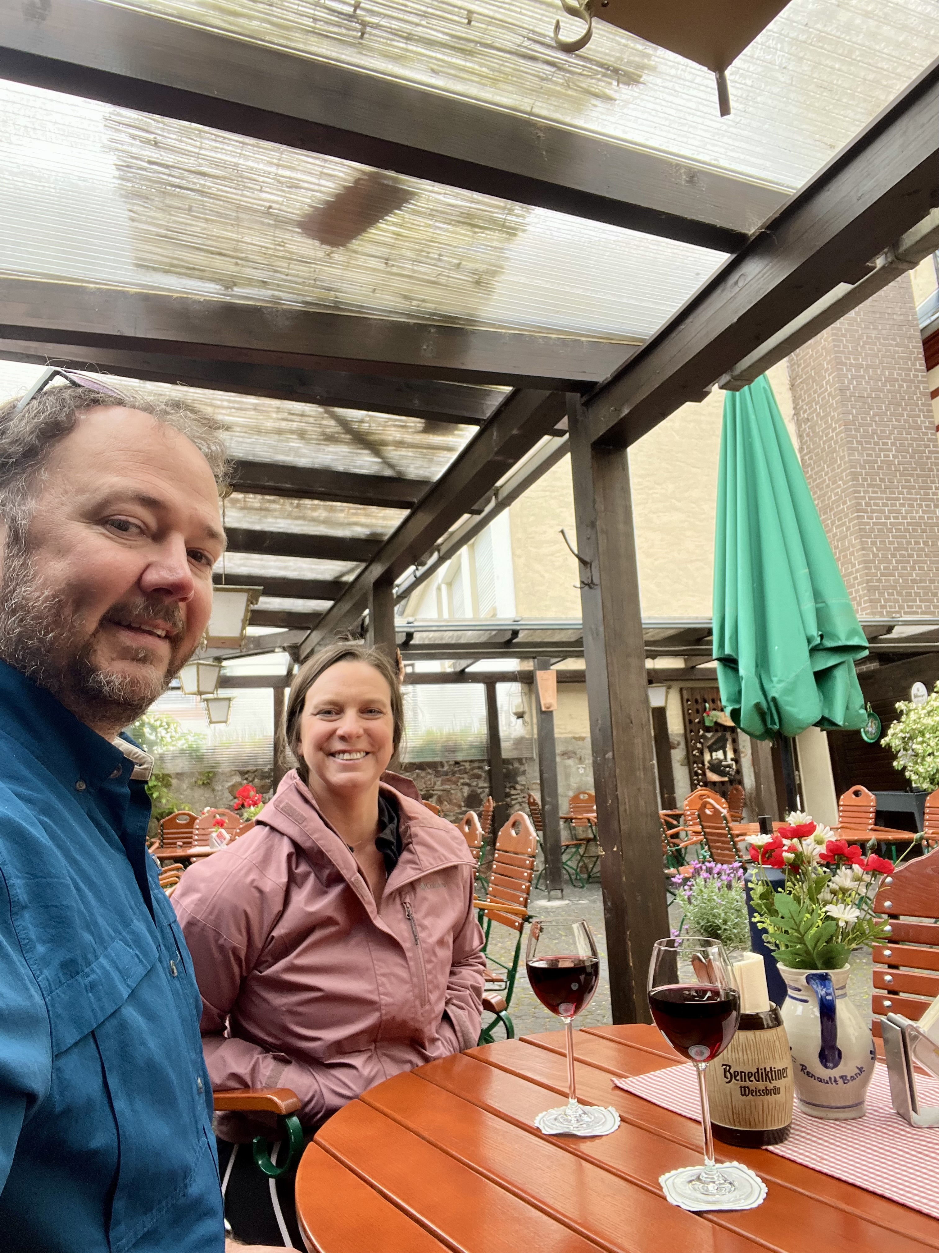 Glass of Wine on a patio